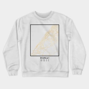 DUBAI UNITED ARAB EMIRATES CITY STREET MAP ART Crewneck Sweatshirt